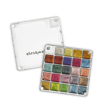 Load image into Gallery viewer, Stamperia - Metallic Watercolor Paint Set - 24 Colors. Bring a shimmering touch of elegance. Available at Embellish Away in Bowmanville Ontario Canada.