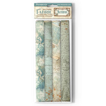 Load image into Gallery viewer, Stamperia - Polyester Fabric 12"X12" - 4/Pkg - Alterego. Available at Embellish Away located in Bowmanville Ontario Canada.