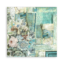 Load image into Gallery viewer, Stamperia - Polyester Fabric 12"X12" - 4/Pkg - Wonderland. This fabric can be sewn by hand or machine, or used with craft glue. It can be washed by hand in cold water. Ready to use on greeting cards, mixed media, altered art and more. Available at Embellish Away located in Bowmanville Ontario Canada.