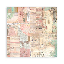 Load image into Gallery viewer, Stamperia - Polyester Fabric 12"X12" - 4/Pkg - Wonderland. This fabric can be sewn by hand or machine, or used with craft glue. It can be washed by hand in cold water. Ready to use on greeting cards, mixed media, altered art and more. Available at Embellish Away located in Bowmanville Ontario Canada.