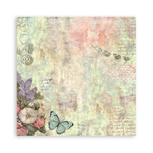 Load image into Gallery viewer, Stamperia - Polyester Fabric 12"X12" - 4/Pkg - Wonderland. This fabric can be sewn by hand or machine, or used with craft glue. It can be washed by hand in cold water. Ready to use on greeting cards, mixed media, altered art and more. Available at Embellish Away located in Bowmanville Ontario Canada.