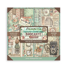Load image into Gallery viewer, Stamperia - Single-Sided Paper Pad 12"X12" - 22/Pkg - Brocante Antiques. Start your project off right with the perfect paper for scrapbook pages, greeting cards, bookmarks, gift cards, mixed media and much more! Available at Embellish Away located in Bowmanville Ontario Canada.