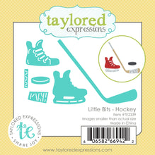 Charger l'image dans la galerie, The hockey stick 1 1/4 x 3 1/4 in, the puck 3/4 x 1/4 in, and the skate 1 1/4 x 1 1/4 in. At Embellish Away in Bowmanville Ontario Canada.