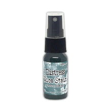 Load image into Gallery viewer, Tim Holtz - Distress Mica Stain - 1oz - Select from Drop Down. Tim Holtz Mica Stains add colorful, pearlescent shimmer to paper crafts or mixed media projects. Mica stains adhere to paper, canvas, wood, fabric and other porous surfaces. Available at Embellish Away located in Bowmanville Ontario Canada. Frosted Juniper