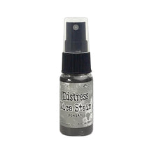 Load image into Gallery viewer, Tim Holtz - Distress Mica Stain - 1oz - Select from Drop Down. Tim Holtz Mica Stains add colorful, pearlescent shimmer to paper crafts or mixed media projects. Mica stains adhere to paper, canvas, wood, fabric and other porous surfaces. Available at Embellish Away located in Bowmanville Ontario Canada. Iron Gate