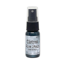 Load image into Gallery viewer, Tim Holtz - Distress Mica Stain - 1oz - Select from Drop Down. Tim Holtz Mica Stains add colorful, pearlescent shimmer to paper crafts or mixed media projects. Mica stains adhere to paper, canvas, wood, fabric and other porous surfaces. Available at Embellish Away located in Bowmanville Ontario Canada. Phantom Mist