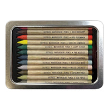 Load image into Gallery viewer, Tim Holtz - Distress Watercolor Pencils 12/Pkg Set 5. These are woodless watercolor pencils formulated to achieve vibrant coloring effects on porous surfaces. Water-reactive pigments are ideal for water coloring, shading, sketching, etc. Available at Embellish Away located in Bowmanville Ontario Canada.