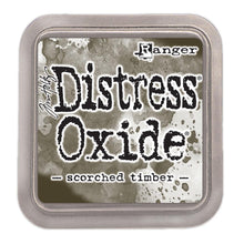 Load image into Gallery viewer, Tim Holtz - Distress Oxide Pad - Large. Create an aged look on papers, fibers, photos and more! This package contains one 2-1/4x2-1/4 inch ink pad. Comes in a variety of distressed colors. Each sold separately. Scorched Timber. Available at Embellish Away located in Bowmanville Ontario Canada.