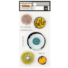 Load image into Gallery viewer, Vicki Boutin - Acrylic Stamps - Mixed Media - Circles. Unlock your creativity with the Vicki Boutin Stamp Set - Circles, a collection of high-quality acrylic stamps featuring versatile icons. Includes 10 stamps. Available at Embellish Away located in Bowmanville Ontario Canada.
