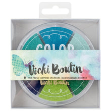 Load image into Gallery viewer, Vicki Boutin - Mixed Media - Ink Stamp Pads - 6/Pkg - Cool. Bring your project to life with colored stamp pads! Simply detach the removable color wedge of your choice and start stamping! Available at Embellish Away located in Bowmanville Ontario Canada.