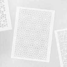 Load image into Gallery viewer, Vicki Boutin - Mixed Media Stencil - 3/Pkg - 5"X7". Immerse yourself in the Vicki Boutin Mixed Media Collection, where creativity knows no bounds. Available at Embellish Away located in Bowmanville Ontario Canada.