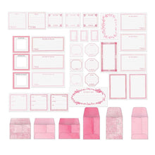 Cargar imagen en el visor de la galería, 49 And Market - Envelope Bits - Color Swatch - Blossom. The Envelope Bits set is an assortment of 37 various pieces. 31 die-cut labels and bits are printed on cardstock. Pack also includes 6 paper mini envelopes. Available at Embellish Away located in Bowmanville Ontario Canada.