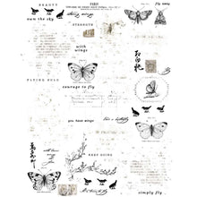 Load image into Gallery viewer, 49 And Market - Essential Rub-Ons 6"X8" - 2/Sheets - Butterflies 01. 2 sheets of rub-on transfers. Each sheet measures 6x8 inches and is loaded with elements that are perfect for mixing and matching with all your crafting projects. Available at Embellish Away located in Bowmanville Ontario Canada.