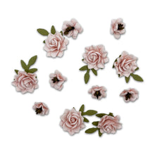 Load image into Gallery viewer, 49 And Market - Florets Paper Flowers - Taffy. Pack includes 12 separate pieces. This pack of micro flowers range in size from approximately .5 to .875 inches. Some florals have tiny leaves attached. Flowers are handmade. Available at Embellish Away located in Bowmanville Ontario Canada.