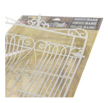 Load image into Gallery viewer, 7Gypsies - Architextures Short Base - Gate. These adhesive pieces of vintage artwork can be used as a background, layer or embellishment for a wide range of craft projects. They are so easily transformed with a bit of ink, paint or dye. Bases can be used as is or altered to change the color, distressing or finish. You can transform them right on the acetate carrier giving you the space to alter them without changing the look and color of you mixed media or craft base. When it is the way you want it, the fle