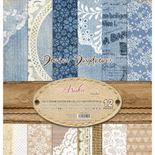 Cargar imagen en el visor de la galería, Asuka Studio - Collection Pack 12"X12" - Denim Daydream. The perfect addition to scrapbook pages, cards and more! This Asuka Studio 12x12 inch Collection Pack contains 12 double-sided printed papers, 2 of each design. Imported. Available at Embellish Away located in Bowmanville Ontario Canada.