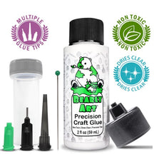 Load image into Gallery viewer, Bearly Art - Precision Craft Glue - The Mini. 2 FL Oz, Tip Kit, Tip Cap. CLEAR & FAST-DRYING, MULTIPLE-SIZED TIPS, WRINKLE & CLUMP RESISTANT, NON-TOXIC & FREEZE/THAW STABLE. Available at Embellish Away located in Bowmanville Ontario Canada.