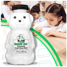 Load image into Gallery viewer, Bearly Art - Precision Craft Glue - The Refill.11 Fl Oz Bear Refill. CLEAR-DRYING, WRINKLE & CLUMP RESISTANT, NON-TOXIC & FREEZE/THAW STABLE. Available at Embellish Away located in Bowmanville Ontario Canada.