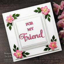 Load image into Gallery viewer, Creative Expressions - Craft Die by Sue Wilson Noble Shadowed Sentiment - For My Friend. Add a greeting to a paper craft project this beautiful sentiment in bold and curly text will add a great finishing touch to a card or can be used as a main feature. Available at Embellish Away located in Bowmanville Ontario Canada. Example by brand ambassador.