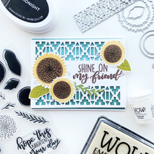 Load image into Gallery viewer, Catherine Pooler - Border Die - Aztec. This die was created to cut a southwestern inspired pattern through the front of a card or a card layer. Available at Embellish Away located in Bowmanville Ontario Canada. Example by brand ambassador.