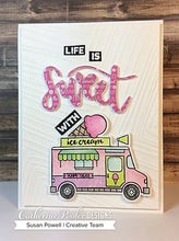 Load image into Gallery viewer, Catherine Pooler - Cover Plate Die - The Right Angle. The wonky angle of this plate leaves great texture and depth on every card. Use for a variety of techniques including die cutting, inlaid die cutting, dry embossing, stenciling and more. Available at Embellish Away located in Bowmanville Ontario Canada. card design by Susan Powell