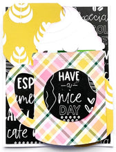 Charger l'image dans la galerie, Catherine Pooler - Dies - Con Panna. The Con Panna Die is a super fun coffee mug die that is also a surprise gift card holder. This die would be super cute on a card front, on it's own, or as a journaling tab for a scrapbook page! Available at Embellish Away located in Bowmanville Ontario Canada. Example by brand ambassador.
