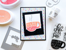 Load image into Gallery viewer, Catherine Pooler - Dies - Instant Thanks. Inspired by the classic Polaroid are the Instant Happy and Instant Thanks Dies. These versatile dies can be used in so many ways! With the secondary dies, you can cut the word out of the frame for another look. Illustrated by Leslie Dunegan. Stainless steel and are compatible with all standard die cutting machines. Available at Embellish Away located in Bowmanville Ontario Canada. Card example by Catherine Pooler.