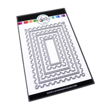 Charger l'image dans la galerie, Catherine Pooler - Dies - Notecard Postage. Create the perfect layers for Notecard Sized cards with the Notecard Postage Dies. This set of dies are similar to our classic Postage Stamp Dies but in a fun 3.5 x 5" card size. Use the cut out layers to build a quick and easy card. You can also use these layers on both standard A2 and Slimline cards making these dies a staple for your crafty stash. Available at Embellish Away located in Bowmanville Ontario Canada.