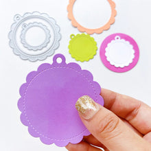 Cargar imagen en el visor de la galería, Catherine Pooler - Dies - Scallop Tag Duo. The Scallop Tag Duo Dies are essential dies for cards and projects. Available at Embellish Away located in Bowmanville Ontario Canada.