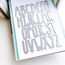 Load image into Gallery viewer, Catherine Pooler - Dies - Slim Alphabet. Personalize your next card or scrapbook page with these tall skinny letter dies have lots of character will allow you to spell out your own phrases or add the recipient's name to your project. Available at Embellish Away located in Bowmanville Ontario Canada.