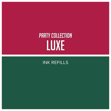Load image into Gallery viewer, Catherine Pooler - Party Collection Luxe - Refills/Reinkers. When your Party card calls for a little elegance, you might need to reach for a darker, rich, jewel tone accent. For those occasions, we offer the Luxe Collection. Fully saturated, deep shades of luxurious color, these colors will round out each Party Color family with a bang. Available at Embellish Away located in Bowmanville Ontario Canada.