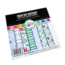 Load image into Gallery viewer, Catherine Pooler - Patterned Paper - Snow Day Birthday. The Snow Day Birthday Patterned Paper combines a frosty color combo with a birthday motif! Snowmen, holly filled florals and party hats are among some of the patterns and prints in this sweet pack. Available at Embellish Away located in Bowmanville Ontario Canada.