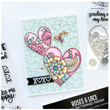 Load image into Gallery viewer, Catherine Pooler - Sentiments Stamp Set - Forever Yours. When making cards for Valentine's Day, you need a just right sentiment for everyone you love. Enter the Forever Yours Sentiments Stamp Set. Available at Embellish Away located in Bowmanville Ontario Canada. Example by brand ambassador.
