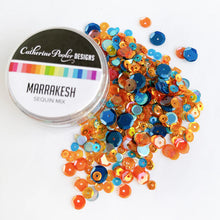 Cargar imagen en el visor de la galería, Catherine Pooler - Sequin Mix - Marrakesh. This sky and earth blend of blues and orange mirror the feel of the clay buildings, spices and colorful fabrics and textiles of this vibrant North African city. Available at Embellish Away located in Bowmanville Ontario Canada.