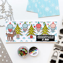 Load image into Gallery viewer, Catherine Pooler - Slimline Cover Plate Die - Marquise. The Marquise Slimline Cover Plate die has a gradient diamond pattern that mirrors the shape of a marquise cut. This cover plate will add wonderful texture to a classy card just layered on white over white. You could also blend some colors behind it to create a sparkly bit of movement on your card. The Marquise Slimline Die measures 3.5" x 8.5". Available at Embellish Away located in Bowmanville Ontario Canada. Card By Catherine Pooler