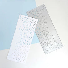 Charger l'image dans la galerie, Catherine Pooler - Slimline Die - Flurries. The Flurries Slimline Die was created to add snow to your slimline cards! Keep it simple with a white on white look or ink blend with your favorite icy blues. Available at Embellish Away located in Bowmanville Ontario Canada.