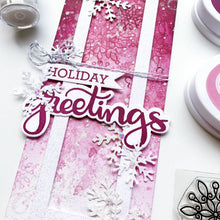 Load image into Gallery viewer, Catherine Pooler - Slimline Die - Winter Frames. Inspired by our classic Chalkboard Frames Dies we have the Winter Frames Slimline Dies. This pair of large woodgrain embossed frames are formatted for a slimline card base or layer. Available at Embellish Away located in Bowmanville Ontario Canada. Card designed by Catherine Pooler.