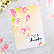 Load image into Gallery viewer, Catherine Pooler - Stamp And Die Set - Autumn is Calling. This set will work perfectly with all the cards you make as leaves start to fall and the weather starts to turn. Use the many different leaves for all your fall themed cards. Available at Embellish Away located in Bowmanville Ontario Canada. Card by Ashlee McGregor.