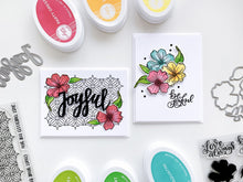Cargar imagen en el visor de la galería, Catherine Pooler - Stamp Set - Dogwoods In Bloom. Classic florals and geometrics are some of our favorite things to mix and match. This month, you are going to love the two-step stamps in the Dogwoods in Bloom Stamp Set. Create all occasion cards with this classic and modern floral set. Don't forget the Dogwoods in Blooms dies to add dimension to your floral pieces. Available at Embellish Away located in Bowmanville Ontario Canada. Card examples by Catherine Pooler.