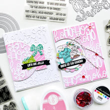 Load image into Gallery viewer, Catherine Pooler - Stamp Set - Old Saint Nick. The Old Saint Nick 6x8 Stamp Set has everything but the man himself! This fun line-art set includes all of Saint Nick's gear from his suit and boots to his long johns to keep him cozy in the North Pole! Available at Embellish Away located in Bowmanville Ontario Canada. Card example by brand ambassador.