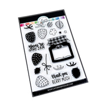Load image into Gallery viewer, Catherine Pooler - Stamp Set - Strawberries & Jam. This stamp is fresh picked just for you! The Strawberries & Jam Stamp Set is jam-packed with summery cuteness. Available at Embellish Away located in Bowmanville Ontario Canada.
