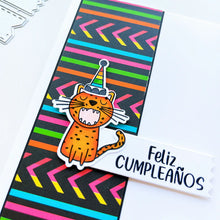 Load image into Gallery viewer, Catherine Pooler - Stamp & Die Set - Birthday Fiesta. Feliz Cumpleaños! It's a Birthday Fiesta and the llama and Jaguar are ready to party! These Peruvian friends can blow out the candles and chop down on some cake. Available at Embellish Away located in Bowmanville Ontario Canada. Example by brand ambassador.