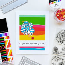 Load image into Gallery viewer, Catherine Pooler - Stamp & Die Set - Jungle Amigos. Send a jungle greeting to your friend and let them know "things are about to get wild"! The Jungle Amigos Set features a happy sloth and his toucan friend who are ready to hang out on your next card. Available at Embellish Away located in Bowmanville Ontario Canada. Example by brand ambassador.