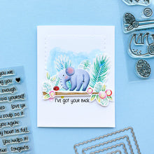 Load image into Gallery viewer, Catherine Pooler - Stamp & Die Set - Jungle Amigos. Send a jungle greeting to your friend and let them know "things are about to get wild"! The Jungle Amigos Set features a happy sloth and his toucan friend who are ready to hang out on your next card. Available at Embellish Away located in Bowmanville Ontario Canada. Example by brand ambassador.