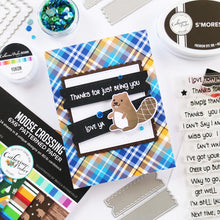 Load image into Gallery viewer, Catherine Pooler - Stamp & Die Set - O Canada. This one is sweeter than maple syrup, eh? Here's too the beautiful country of Canada! This fun icons stamp & die set and it's has images of maple syrup, hockey, a Mountie hat and a hot cup of "Timmies" Available at Embellish Away located in Bowmanville Ontario Canada. Example by brand ambassador.