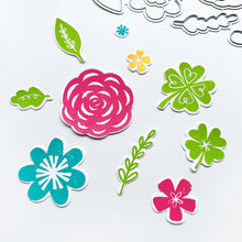 Cargar imagen en el visor de la galería, Catherine Pooler - Stamp & Dies Set - Clovers & Blooms. It's looking to be a lucky year! The Clovers & Blooms Stamp Set is an adorable floral set featuring a few shamrocks to mix in. Available at Embellish Away located in Bowmanville Ontario Canada.