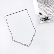 Load image into Gallery viewer, Catherine Pooler - Stamp & Dies Set - Hang in There. When you need to send a little encouragement, do it with the Hang in There Stamp Set. This 3x4 stamp set features a macrame wall hanging stamp and a tiny "hang in there" sentiment. Available at Embellish Away located in Bowmanville Ontario Canada.