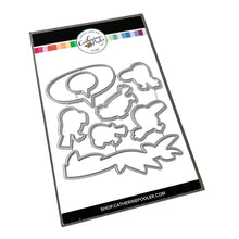 Load image into Gallery viewer, Catherine Pooler - Stamp and Die Set - Hey Tweetie. These super cute Hey Tweetie stamp and dies are great for layering fun with the birdies, speech bubbles and branch. Cut out all the options and play around for some squawking good cards. Available at Embellish Away located in Bowmanville Ontario Canada.