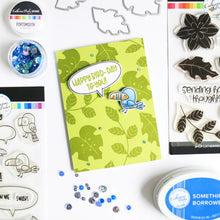 Load image into Gallery viewer, Catherine Pooler - Stamp and Die Set - Hey Tweetie. These super cute Hey Tweetie stamp and dies are great for layering fun with the birdies, speech bubbles and branch. Cut out all the options and play around for some squawking good cards. Available at Embellish Away located in Bowmanville Ontario Canada. Card design by brand ambassador.