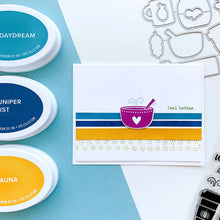 Cargar imagen en el visor de la galería, Catherine Pooler - Stamps and Dies Set - Pumpkin Season. Autumnal icons like hot beverage mugs and thermos, falling leaves, twigs, bowls and of course a layering pumpkin stamp. Use one of the nine (9) dies in the The Pumpkin Season Dies Set. Available at Embellish Away located in Bowmanville Ontario Canada. card design by brand ambassador.